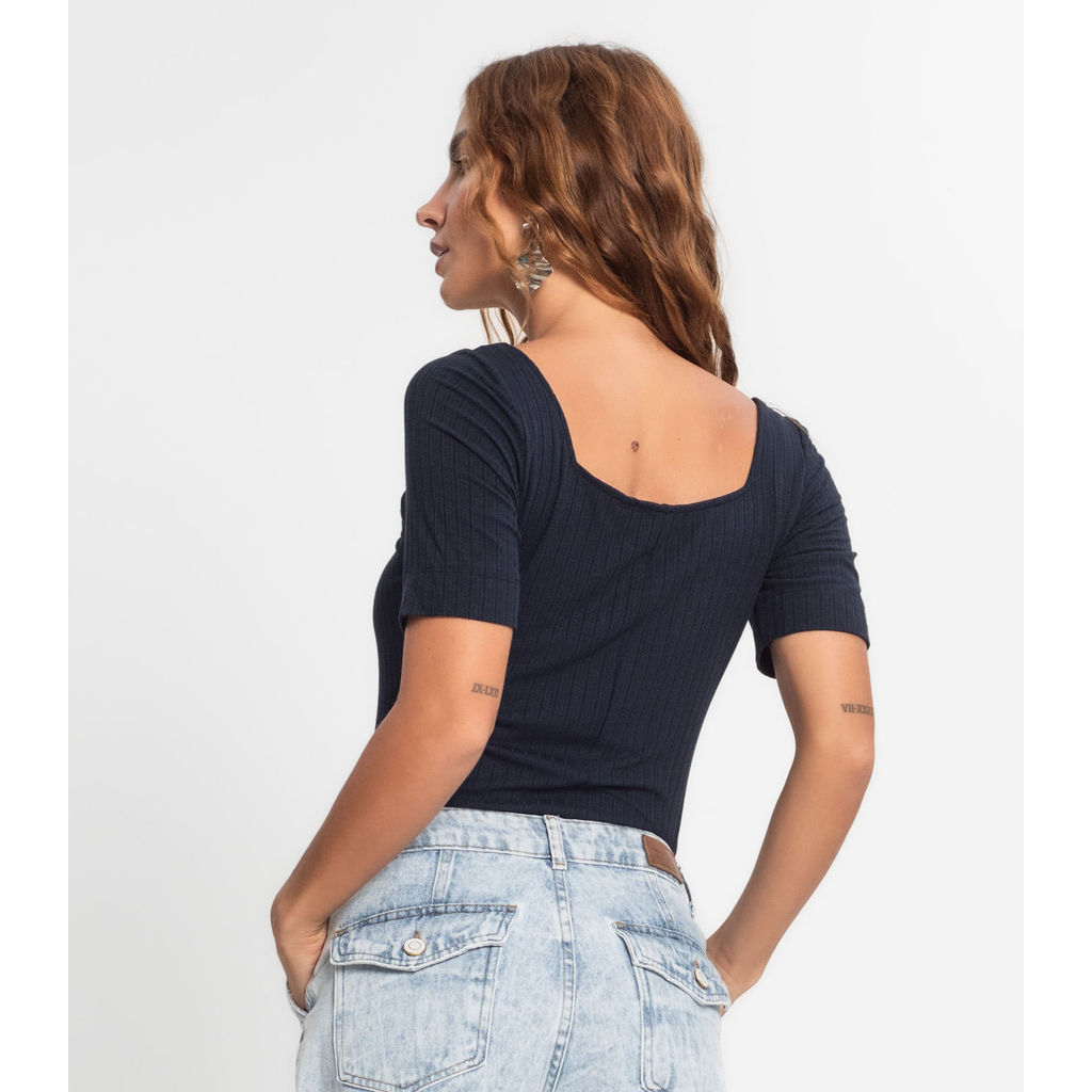 Blusa Feminina Com Amarração Endless Azul · foto 2