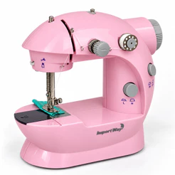 Mini Maquina de Costura Portatil Bivolt Domestica eletrica para Iniciante pequena simples de costurar