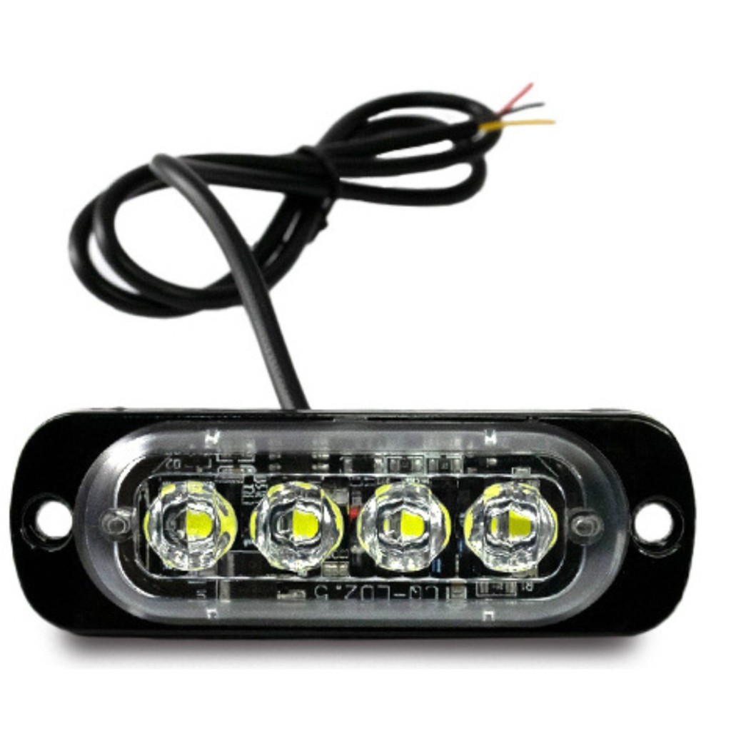 Farol De Led Multifunção Cyber 4 Leds 12v Automotivo Tarponn Vermelho em Oferta na Shopee