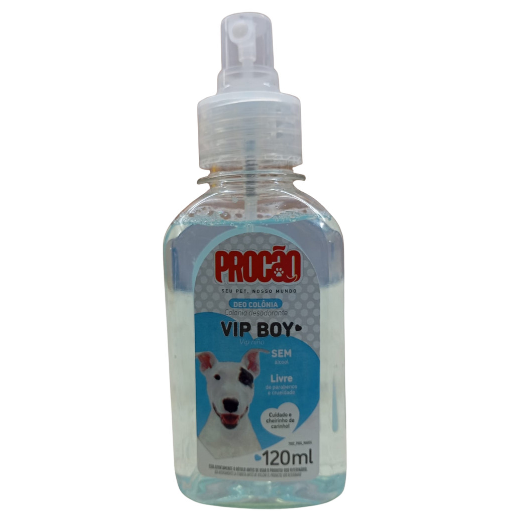 Perfume Pet Colônia 120ml Procão Vip Boy Para Cães e Gatos em Oferta na Shopee