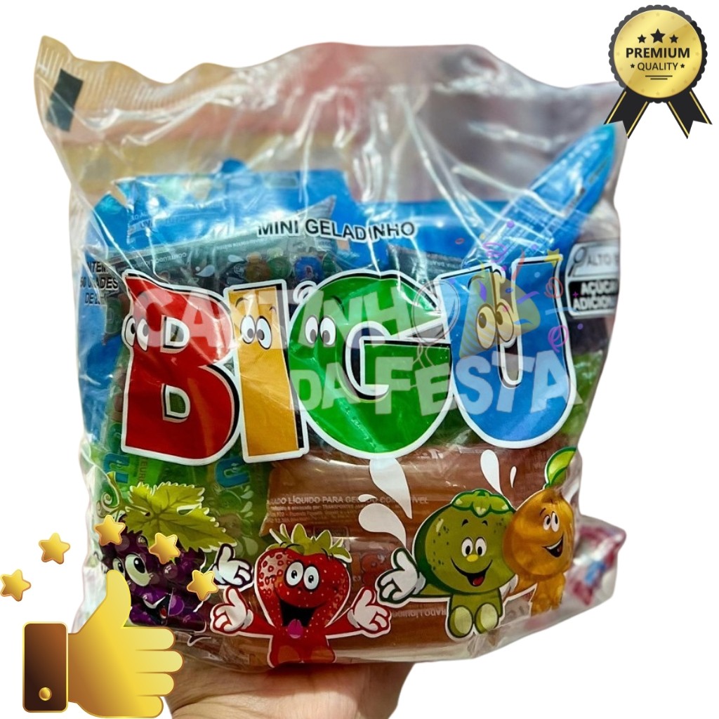 Geladinho Bigu Americano 50 Unidades 28ml Sacolé Chup Chup Gelado Festa Revenda Verão