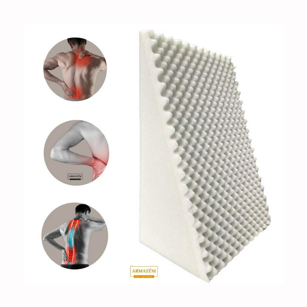 Travesseiro Triangular para Gestante – Espuma Perfurada Suporte para Barriga e Costas na Gravidez