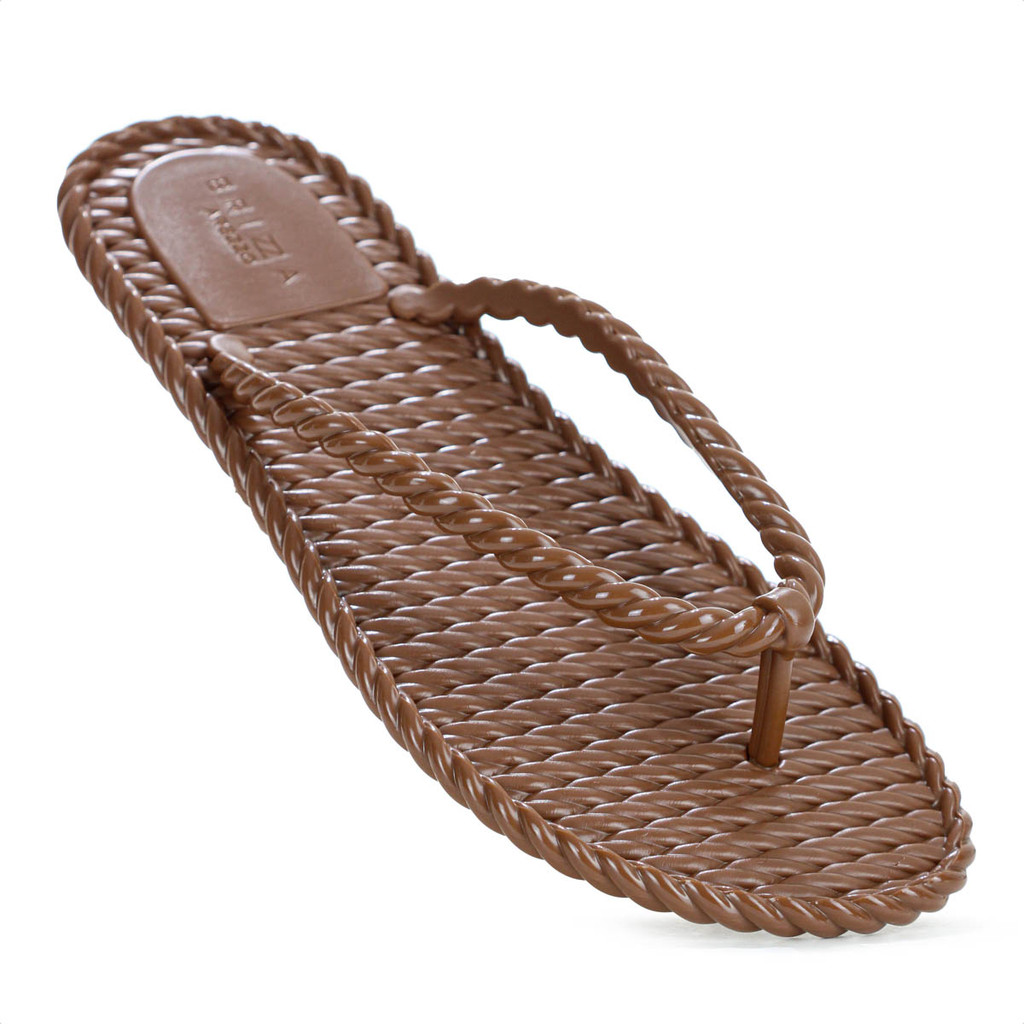 Chinelo Brizza Arezzo Tira Marrocos Marrom - Feminino