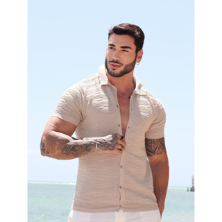camisa masculina manga curta gola polo tricot blusa verão primavera homens casual alta qualidade em Oferta na Shopee
