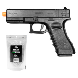 PISTOLA DE AIRSOFT SPRING QG17 PL 6MM QGK + 1000 BBS em Oferta na Shopee