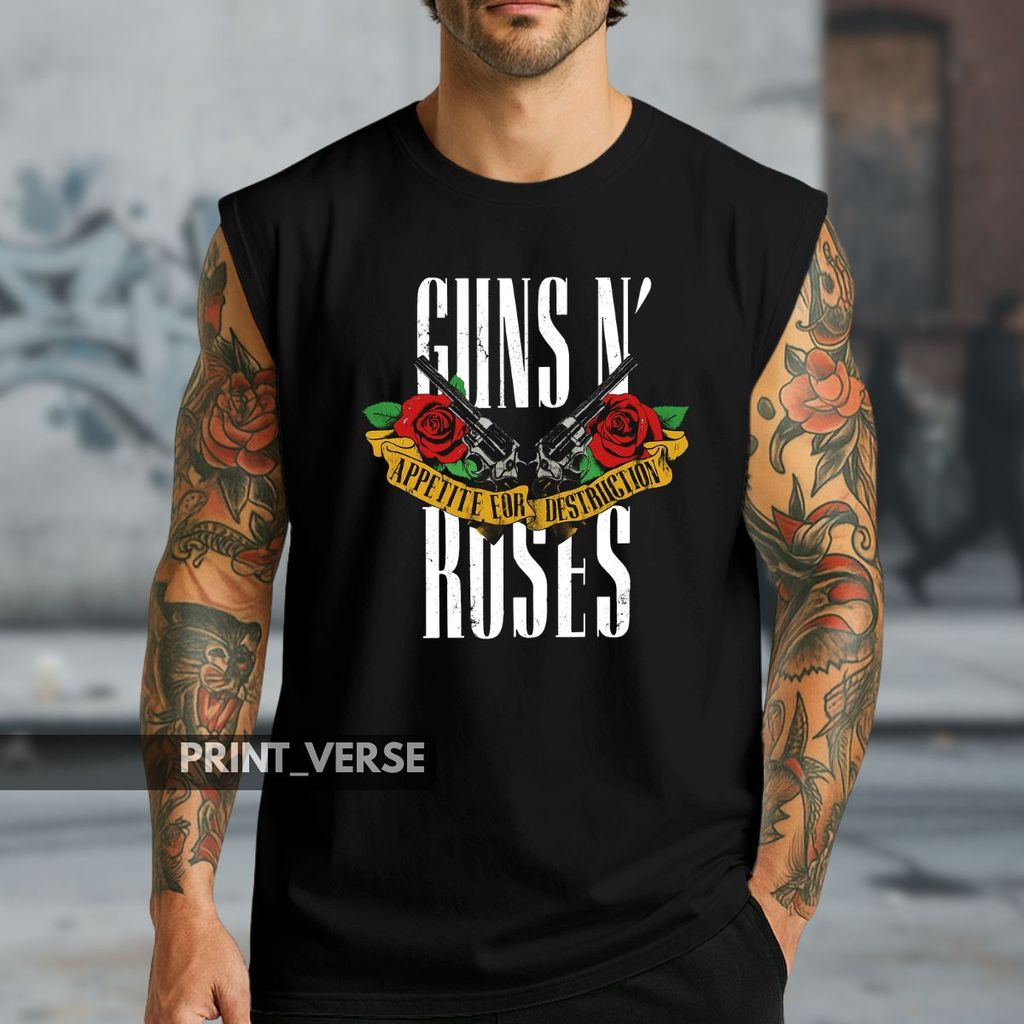 Camiseta Regata Rockeiro Banda Guns n Roses AXL Sweet child mine Dont Cry