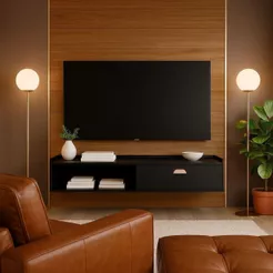 Rack para Sala Quarto TV até 40 Polegadas Retro Moderno Cores