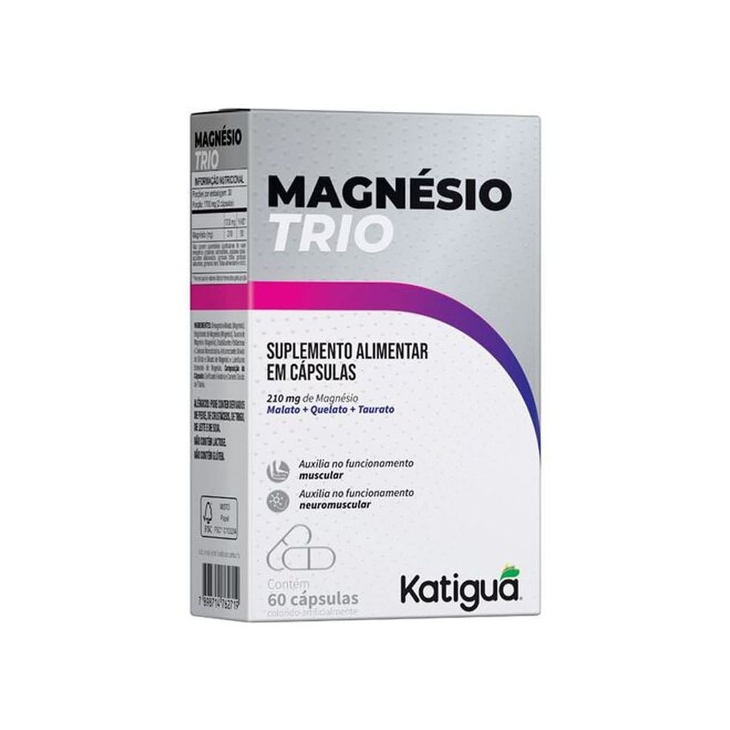 Magnésio Trio - 60 Cápsulas - Katiguá