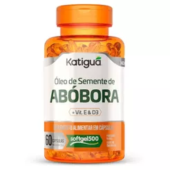 Óleo de Semente de Abóbora + Vitamina D3 & E - 60 cápsulas - Katiguá