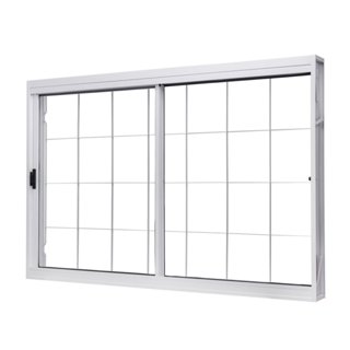 Janela de Aço de Correr Lateral 100x120cm 2 Folhas com Grade Quadruculada Vidro Liso em Oferta na Shopee
