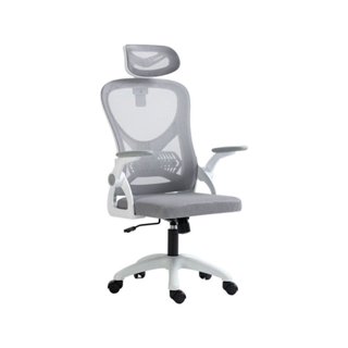 Cadeira Escritório Presidente Office Columbus com Tela Mesh Branco/Cinza em Oferta na Shopee