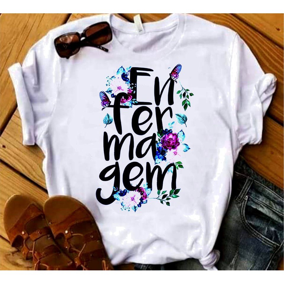 Camisa Tecnico de Enfermagem Enfermeira Enf Blusa 21 T-Shirt Camiseta  Blusa Feminina ou Masculina Unissex DR