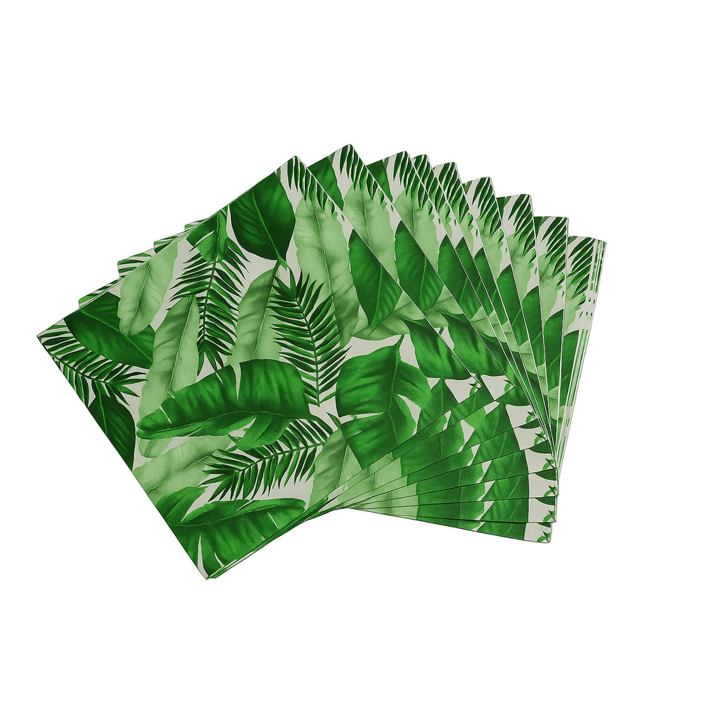 KIT 100 GUARDANAPOS DE PAPEL 33X33 Estampa:Folhagens- 100 Unids em Oferta na Shopee