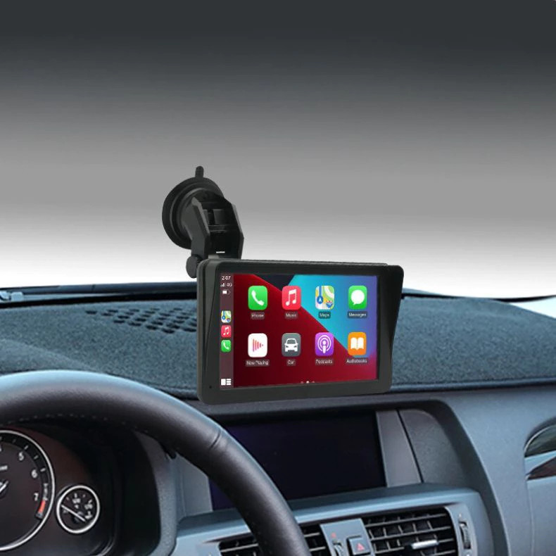 Multimídia Som De Carro Universal Carplay Android e IOS Tela 7 polegada Ventosa Carpei