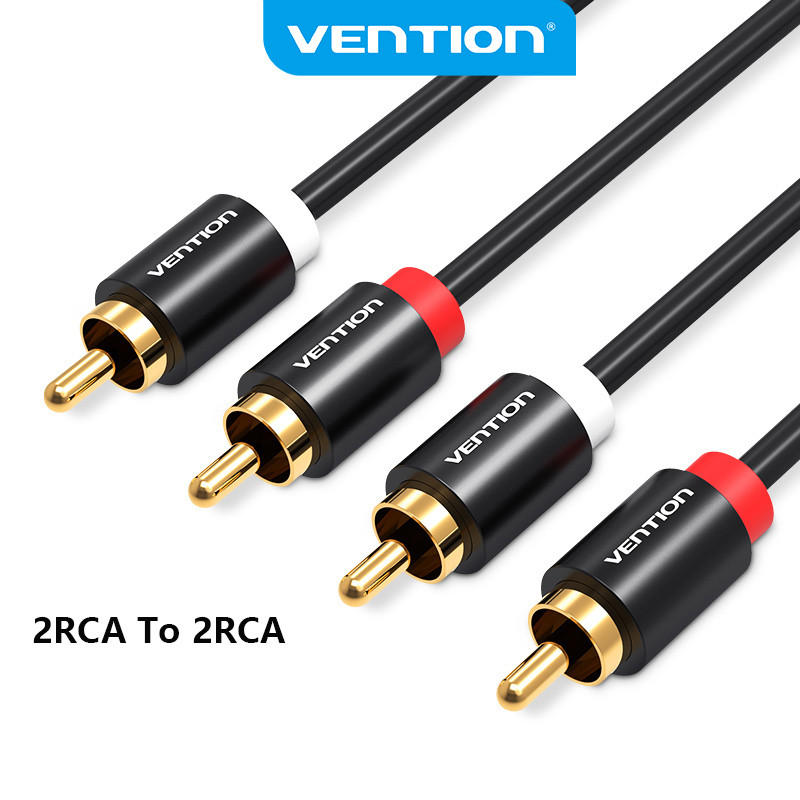 Vention 2RCA Ao Cabo Banhado A Ouro Estéreo 2RCA Para Home Theater em Oferta na Shopee