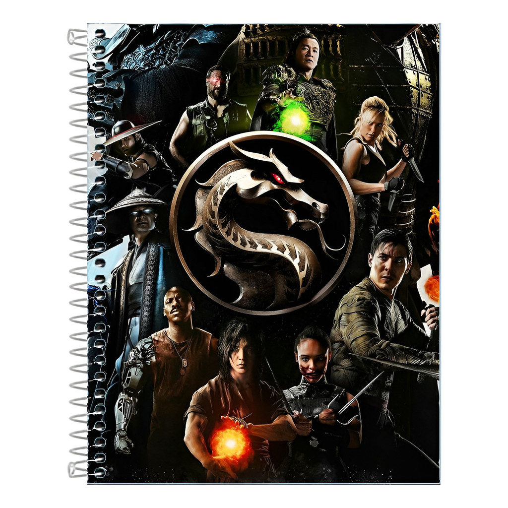 Caderno Mortal Kombat Capa Dura 10 Matérias 160 Folhas