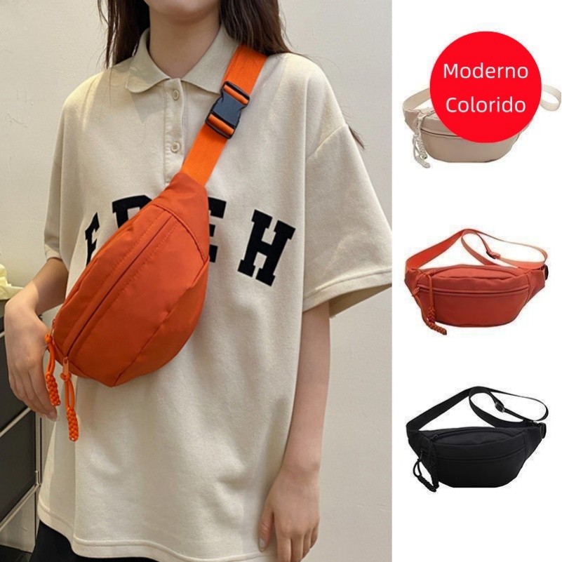 Unissex Trendy Crossbody Bolsa Pacote De Cintura De Grande Capacidade Para Esportes E Casuais 301 em Oferta na Shopee