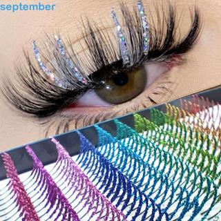 Setembrob Glitter Colorido Cílios De Vison Extensão De Ferramentas De Maquiagem Enxertia Festa Feminina Individuais Clus em Oferta na Shopee
