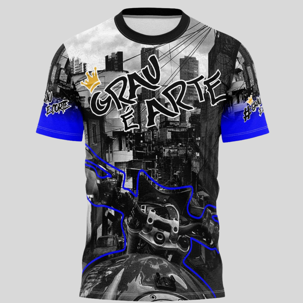 Camiseta Grau É Arte Moto 244 Camisa Quebrada Favela em Oferta na Shopee