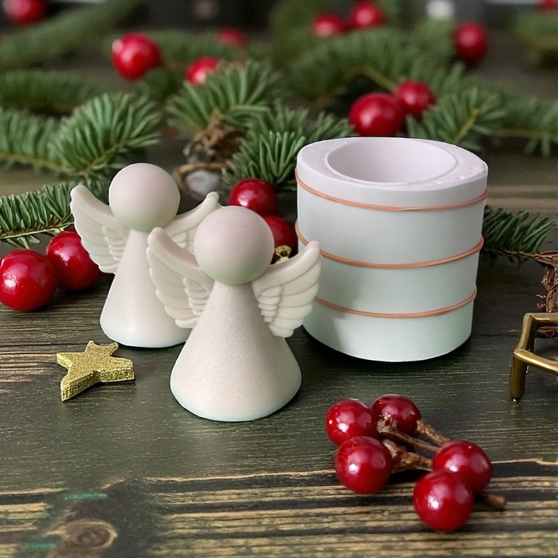 Molde silicone Anjo bolinha Asas decoradas
