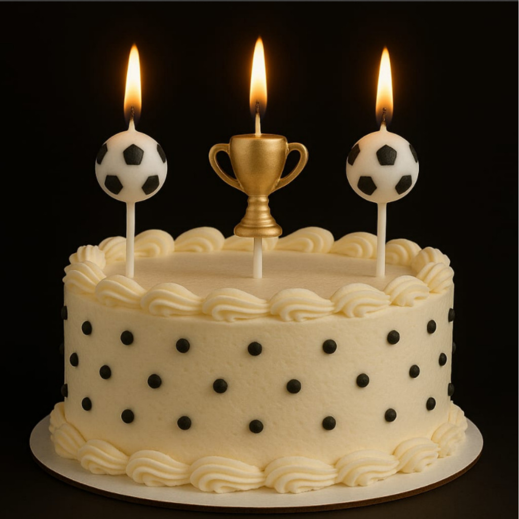 Kit 4 Velinhas de Futebol Troféu Bolas Aniversário Decoração Time