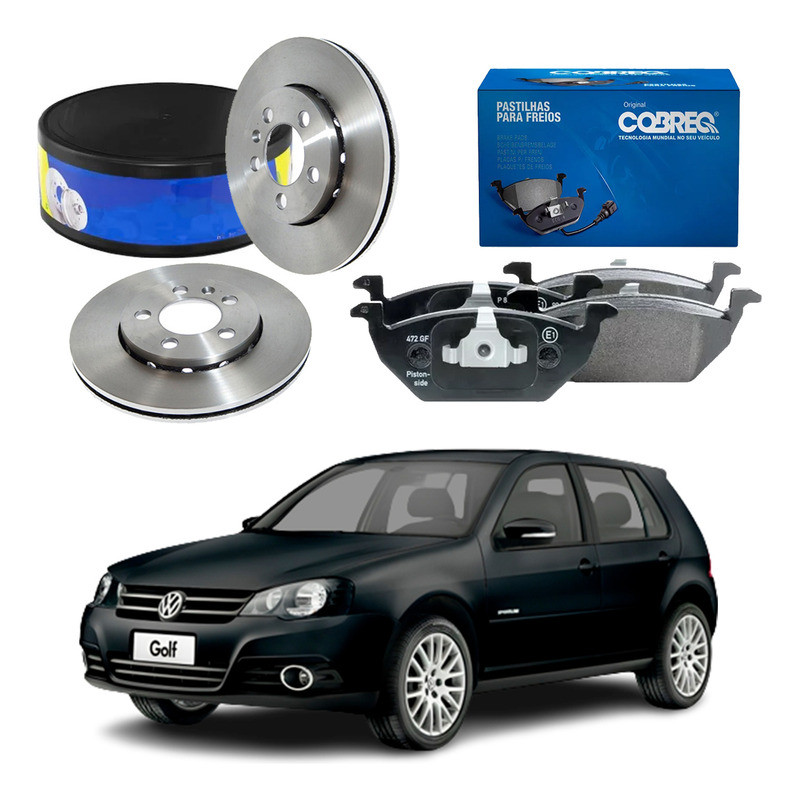 Disco Pastilha Freio Dianteiro Golf 1.6 2007 A 2014