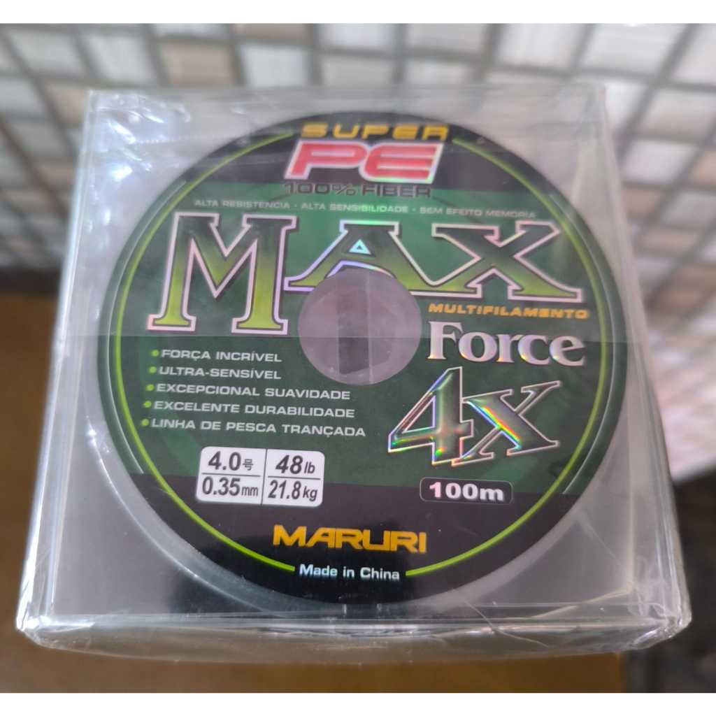 Tubo de Linha Max Force Multifilamento com 10 Rolos - 100M e 35LB - Max Force - Maruri