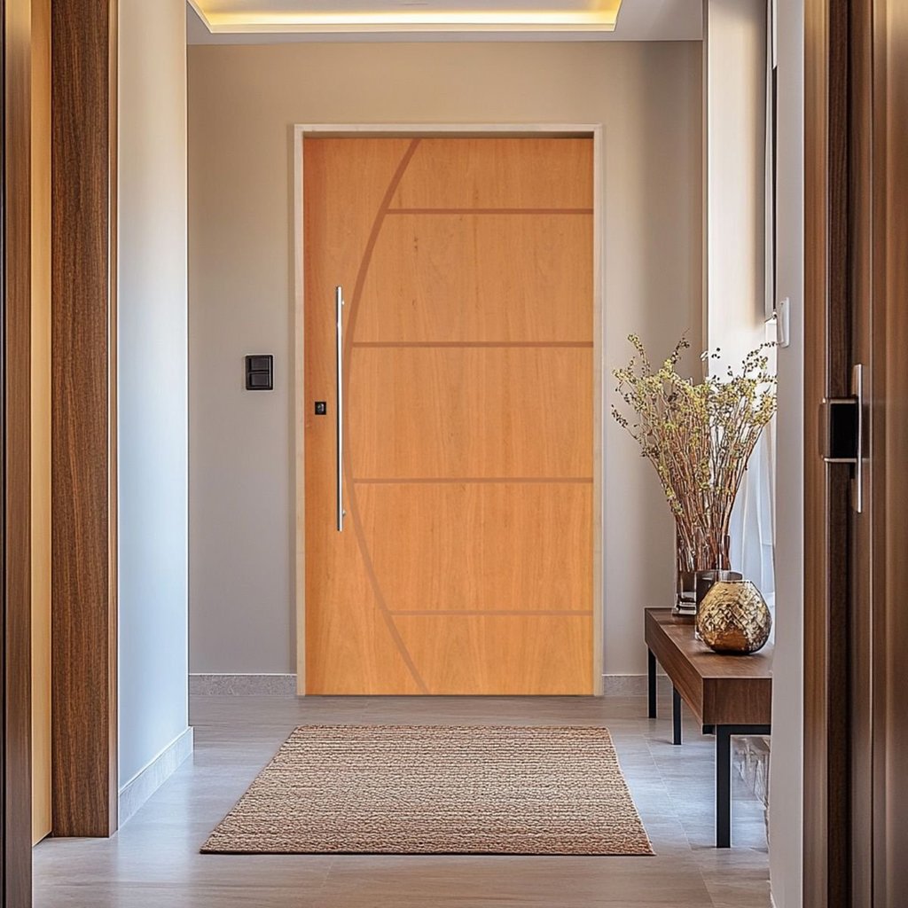 Kit Porta de Madeira Pivotante 210x120cm Batente 14cm Fechadura 803 Rolete Externa Belissima 6 Hale Esquadrias em Oferta na Shopee