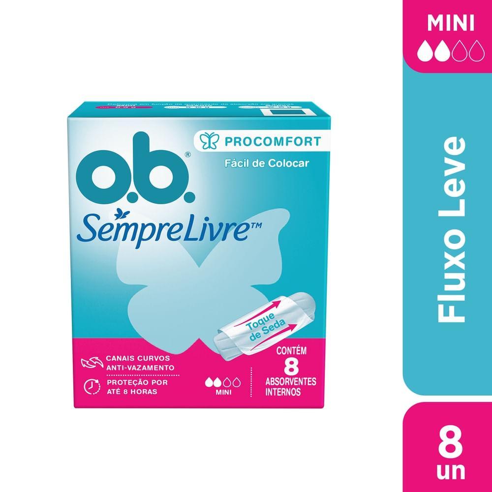 Absorvente O.B. Interno Pro Comfort Mini 8Un em Oferta na Shopee