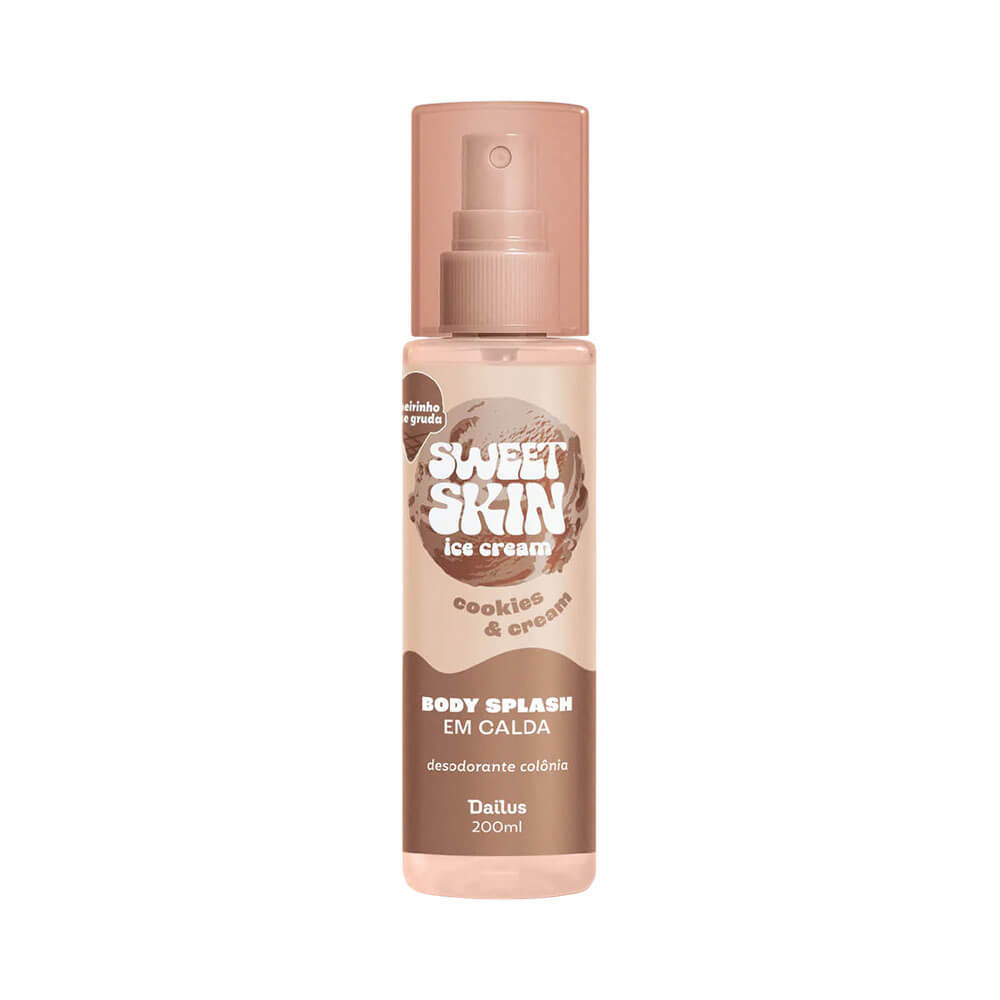 Body Splash Dailus Sweet Skin Ice Cream Cookies & Cream 200ml