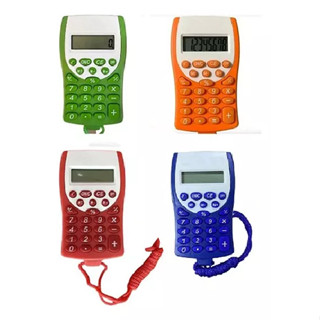 KIT 4 Calculadora pequena com alça para pendurar, 1-4 dígitos, colorida (crianças, estudantes) em Oferta na Shopee