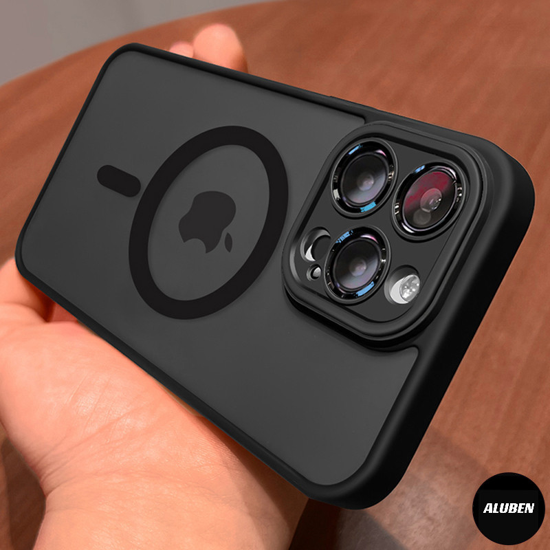 Capa De Carga Choque Magsafe Magnética Case Capinha fosca (1)De Celular Para iPhone 16 11 12 13 14 15 Pro Max 15 16 Plus