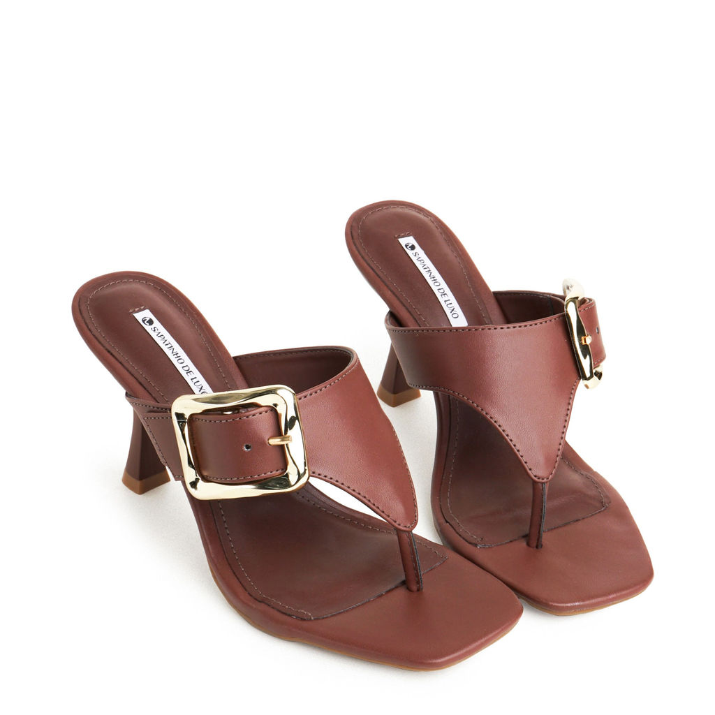 Tamanco Umber Salto Taça Enfeite Fivela Ouro 1490.71_3 em Oferta na Shopee