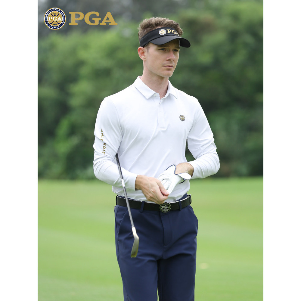 American PGA Golf Clothing Camiseta masculina de manga comprida Roupas de primavera Roupas masculinas Camisa Polo superi