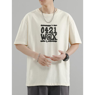 Camiseta masculina de gola redonda, roupas superiores finas de verão de manga curta, camiseta masculina de manga de ombr