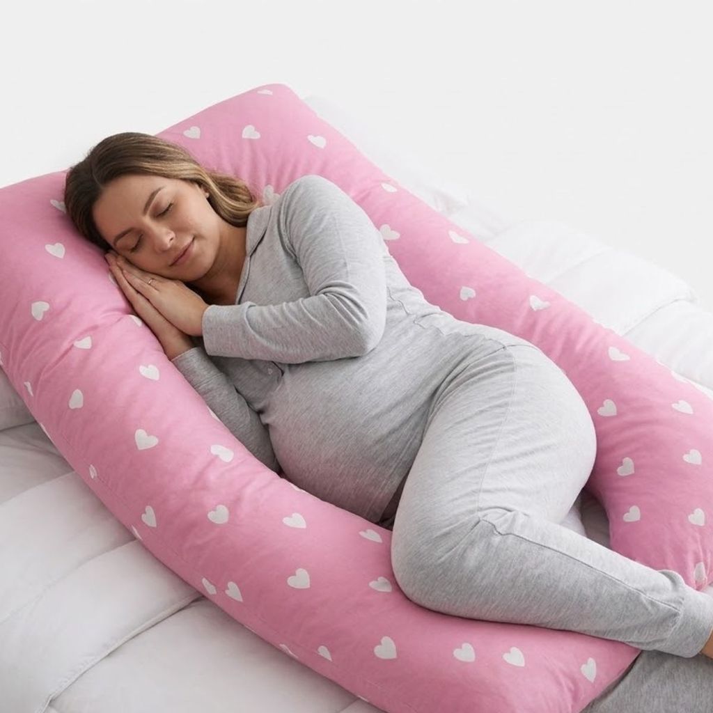 Travesseiro de corpo para Gestante Gravida 1,20x60 Percal 400 Fios Estampado
