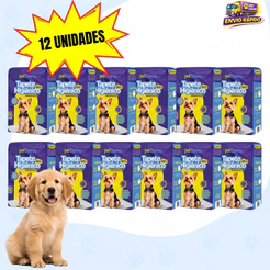 Kit 12 Pacotes Tapete Higiênico Para Cães com 500 Unidades 60x50cm Grande