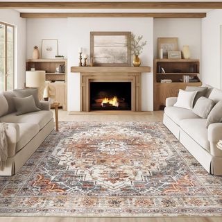 [Novo produto] boêmio sala de estar tapete Retro persa imitação Cashmere engrossado sofá cobertor antiderrapante quarto 