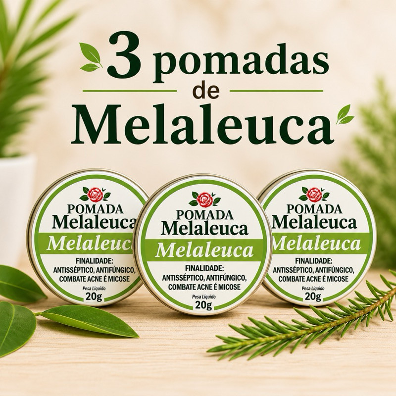 Pomada De Melaleuca 20g - 3Uni | Envio Imediato