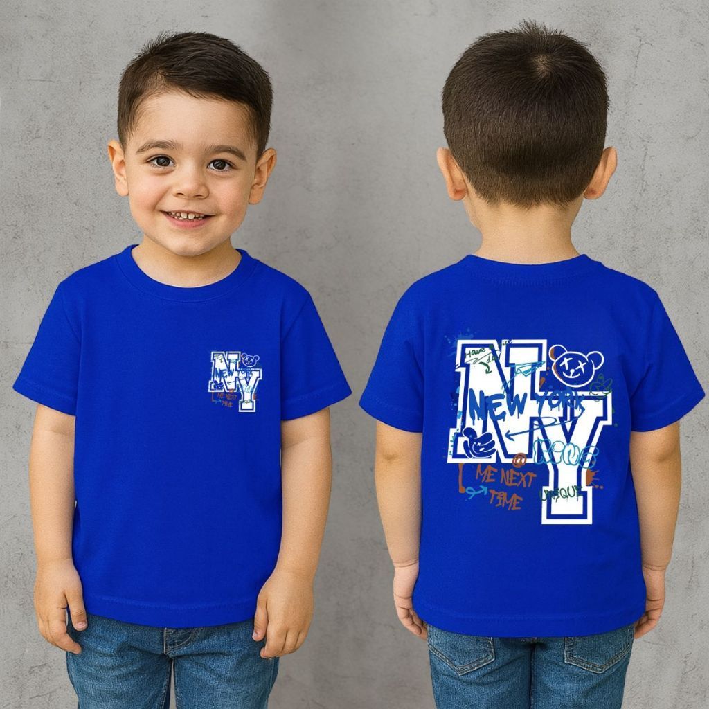 Camiseta Infantil Masculina Básica Estampada Algodão Premium Menino Moda Infantil