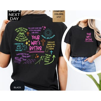 Camiseta Feminina Com Frases Inspiradoras e Design Colorido Confortável Linda Estilosa Moda Feminina Casual
