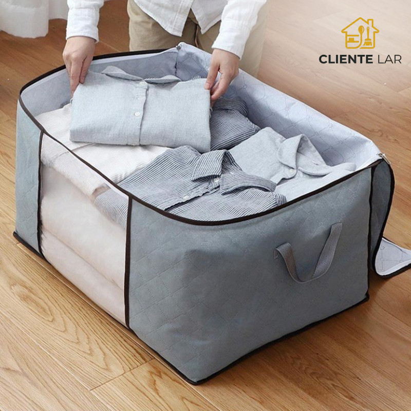 Caixa Saco Organizador Cobertor Casaco Guarda Roupa Ecológico Anti-Poeira Umidade Insetos Multiuso WL-2424