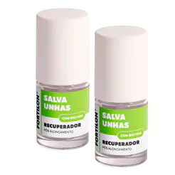 Kit 2 Salva Unhas Fortilon Recuperador Pós Alongamento 7ml