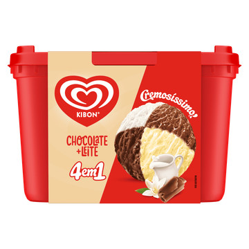 Kibon Sorvete 4 em 1 chocoleite Cremosíssimo 2L