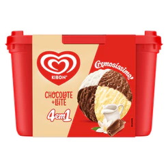Kibon Sorvete 4 em 1 chocoleite Cremosíssimo 2L