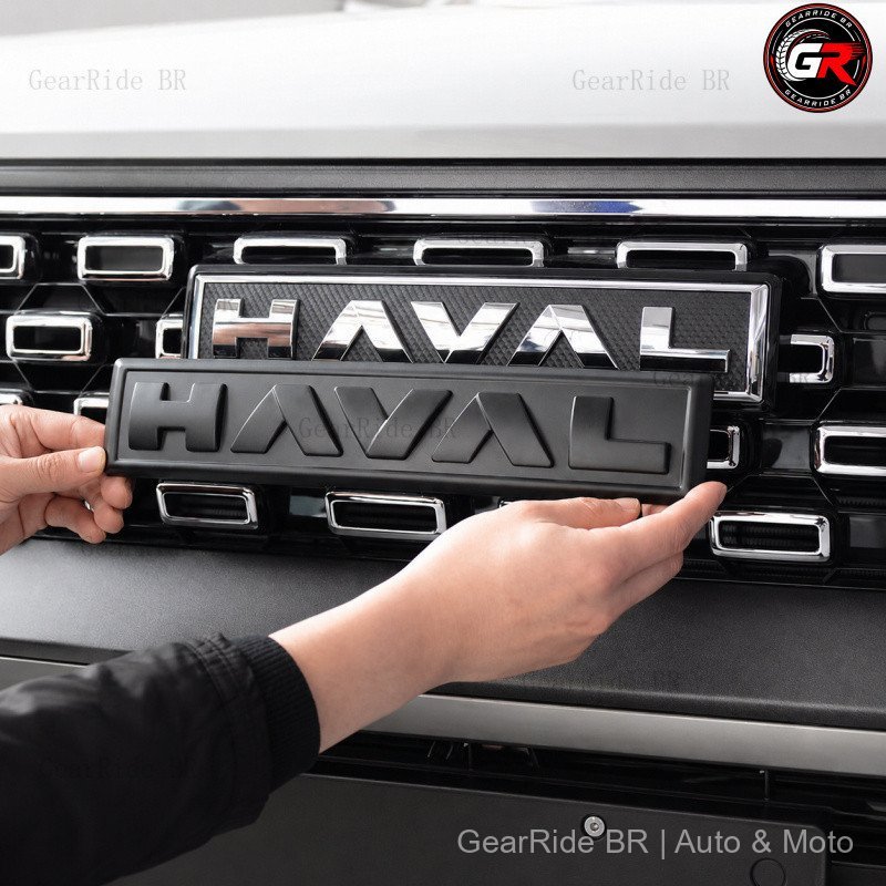 Adesivos de Logo em Fibra de Carbono para Carro HAVAL H6, Decalques Decorativos Frontais e Traseiros Warrior QX5R