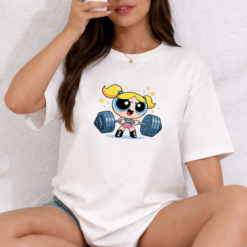 Camiseta Meninas Super Poderosas  100% Algodão Streetwear Academia Florzinha Docinho