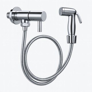 Ducha Higiênica Para Banheiro KIT COM REGISTRO ÚNICO Chuverinho Íntimo Resistente Cromada Aço Inox e Abs