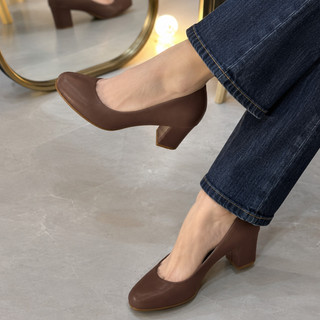 Sapato Feminino Scarpin Bico Redondo Salto Baixo Grosso Social Beira Rio Conforto  Casual 4777409