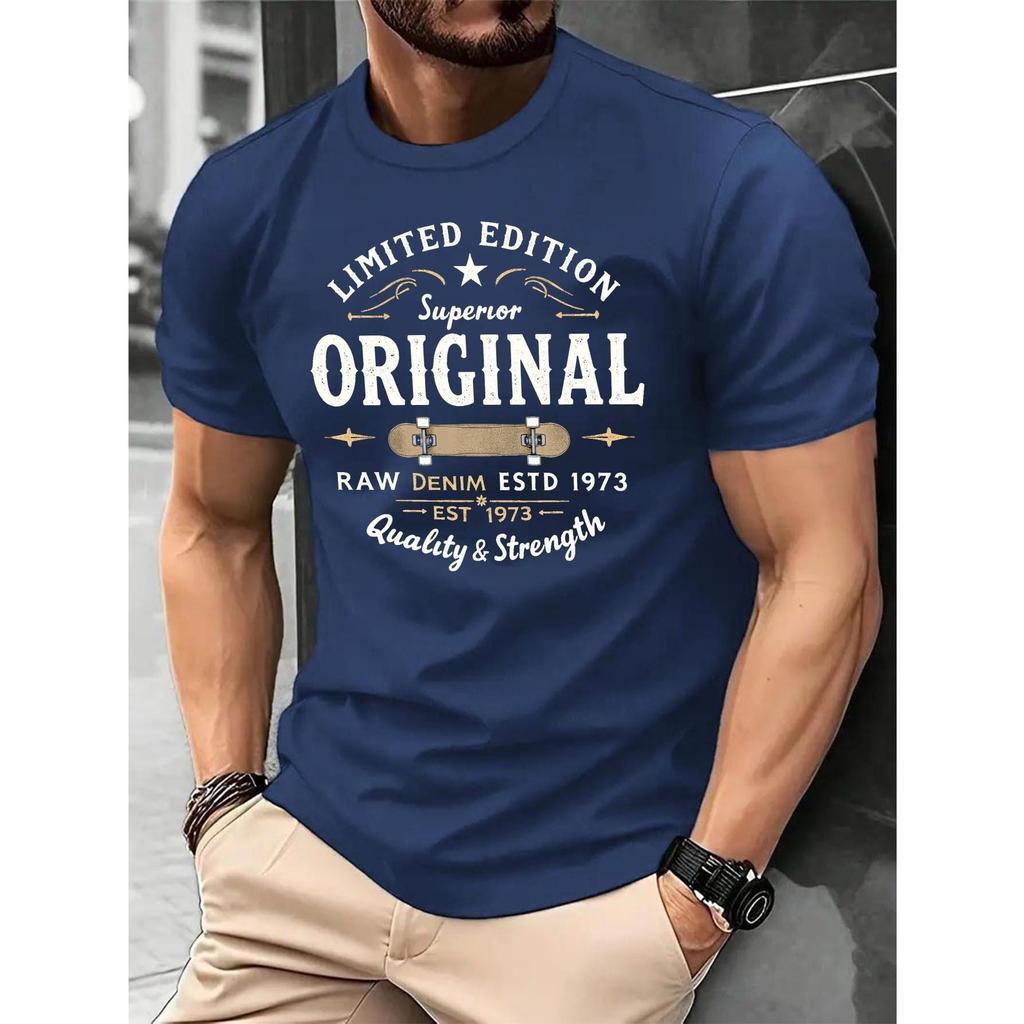 Camiseta Masculina de Algodão Blusa Plus Size Estampada Caimento Regular Estilo Casual Presente Dia Dos Pais